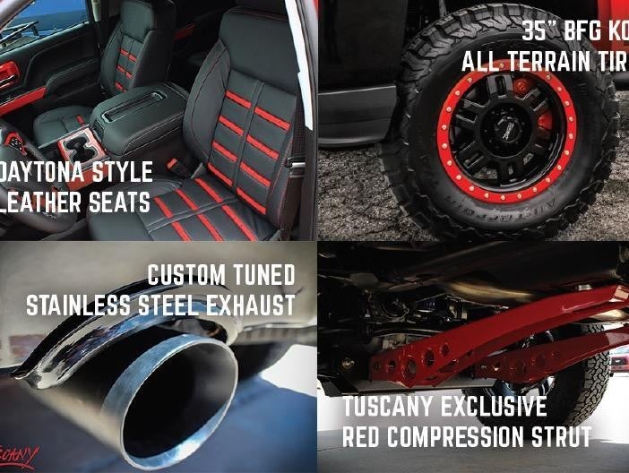 Custom tuscany truck features