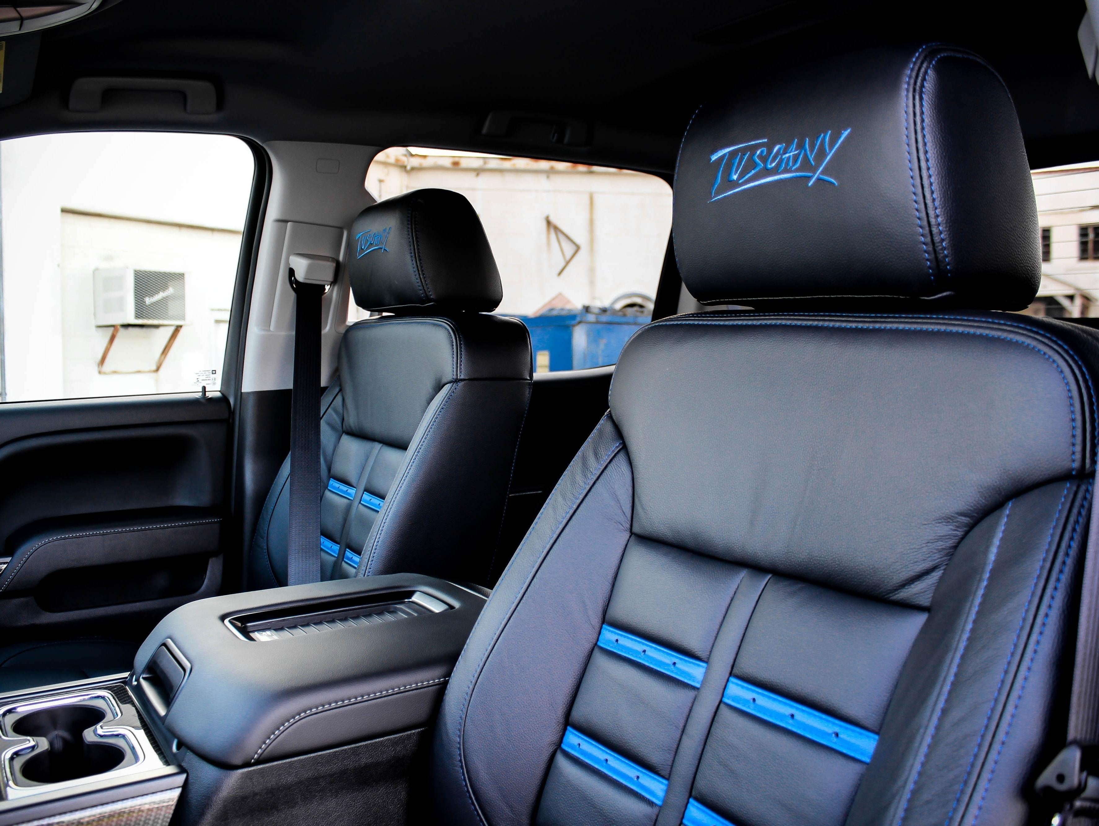 Custom leather seats tuscany truck